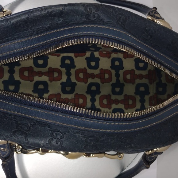 Gucci blue Leather Handbag pre owned Exellent condition - Picture 15 of 16